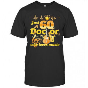 Just A 60 Doctor Who Loves Music Guitar Heartbeat T-Shirt